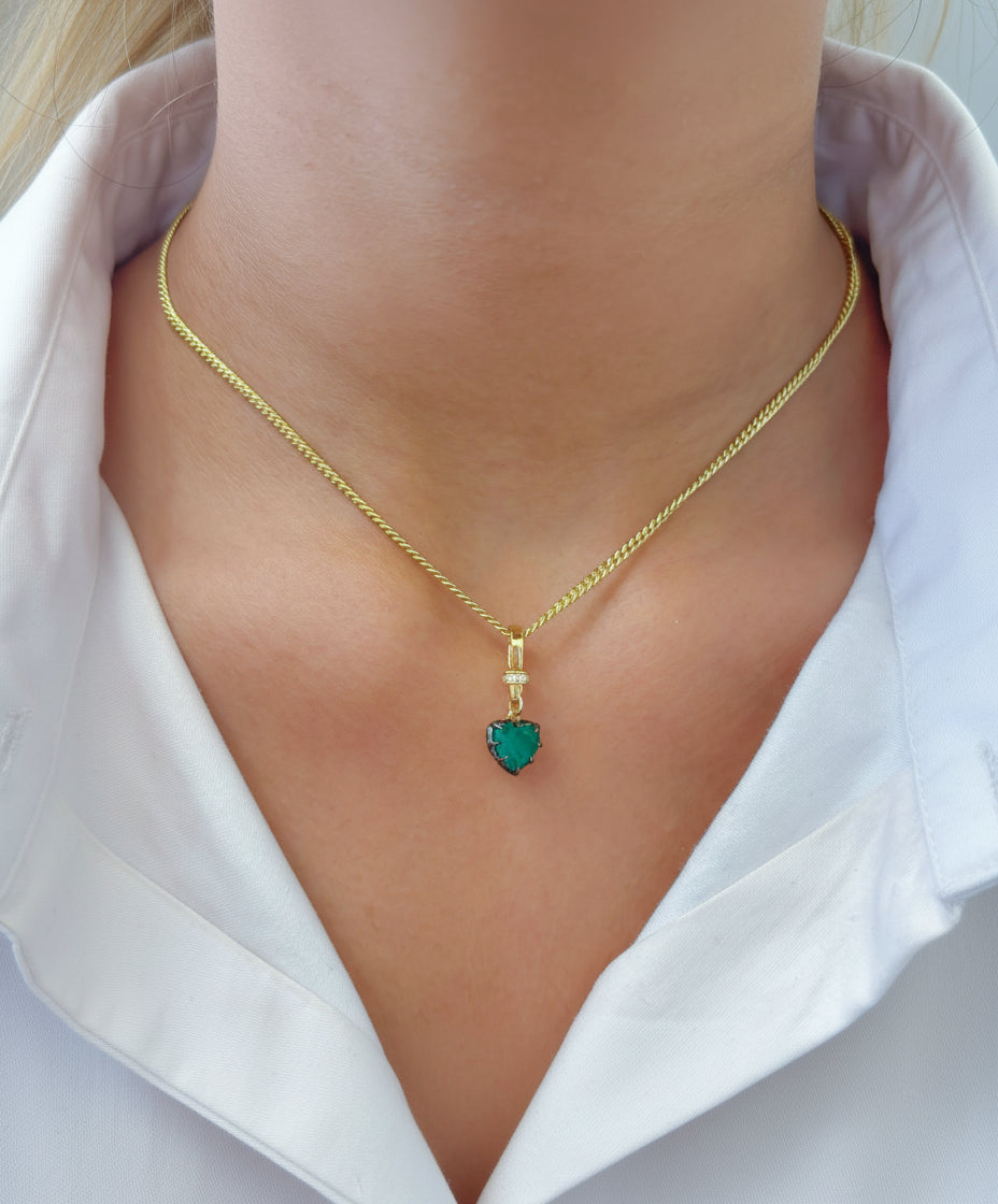 Diamond Emerald Pendant