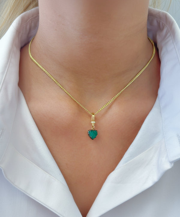 Diamond Emerald Pendant
