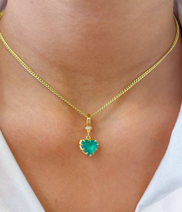 JPPD-648/8736 Diamond Emerald Pendant