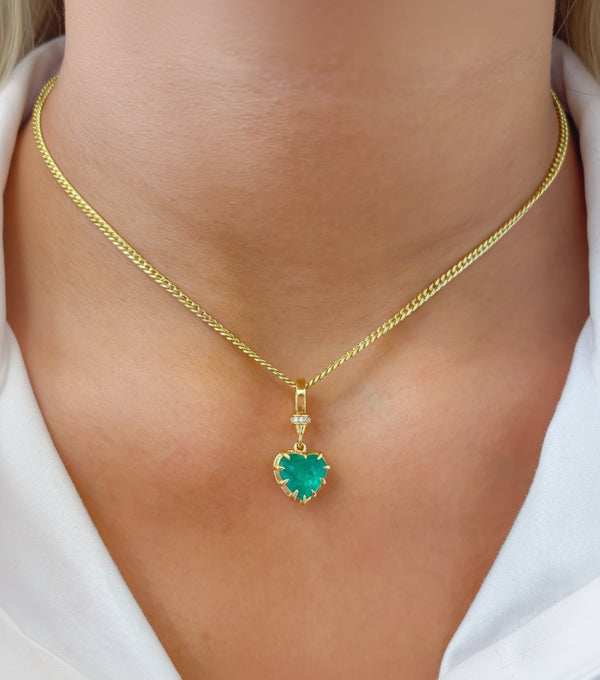 Diamond Emerald Pendant