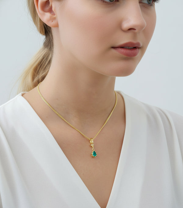 Diamond Emerald Pendant
