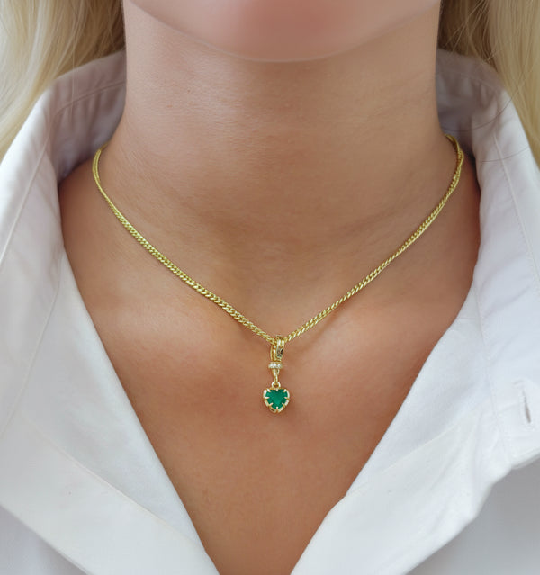 Diamond Emerald Pendant