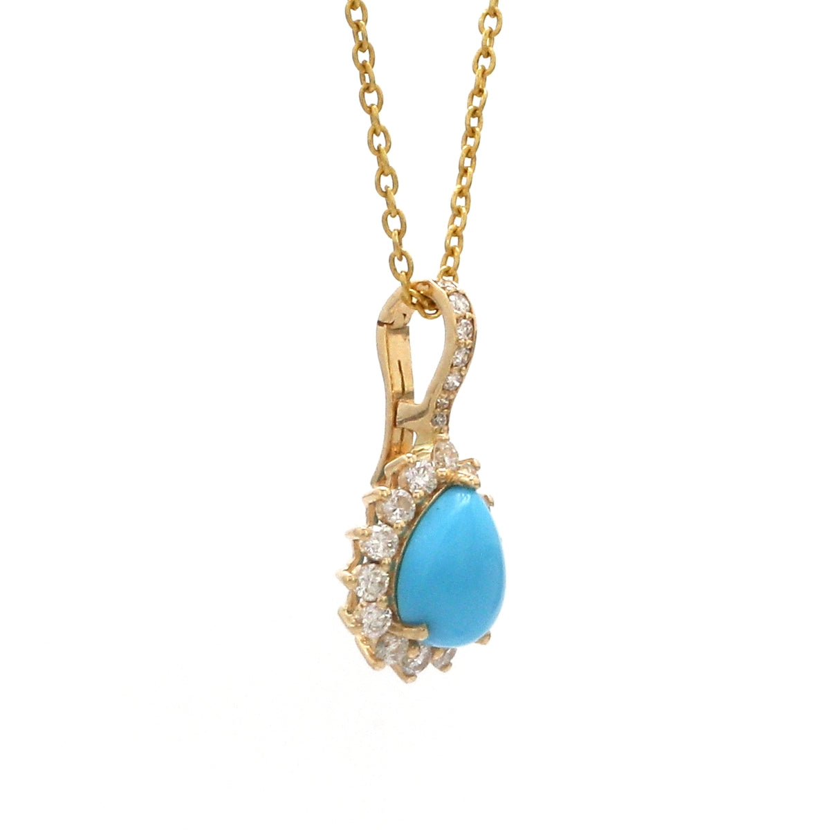 Diamond Turquoise Pendant