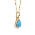 Diamond Turquoise Pendant
