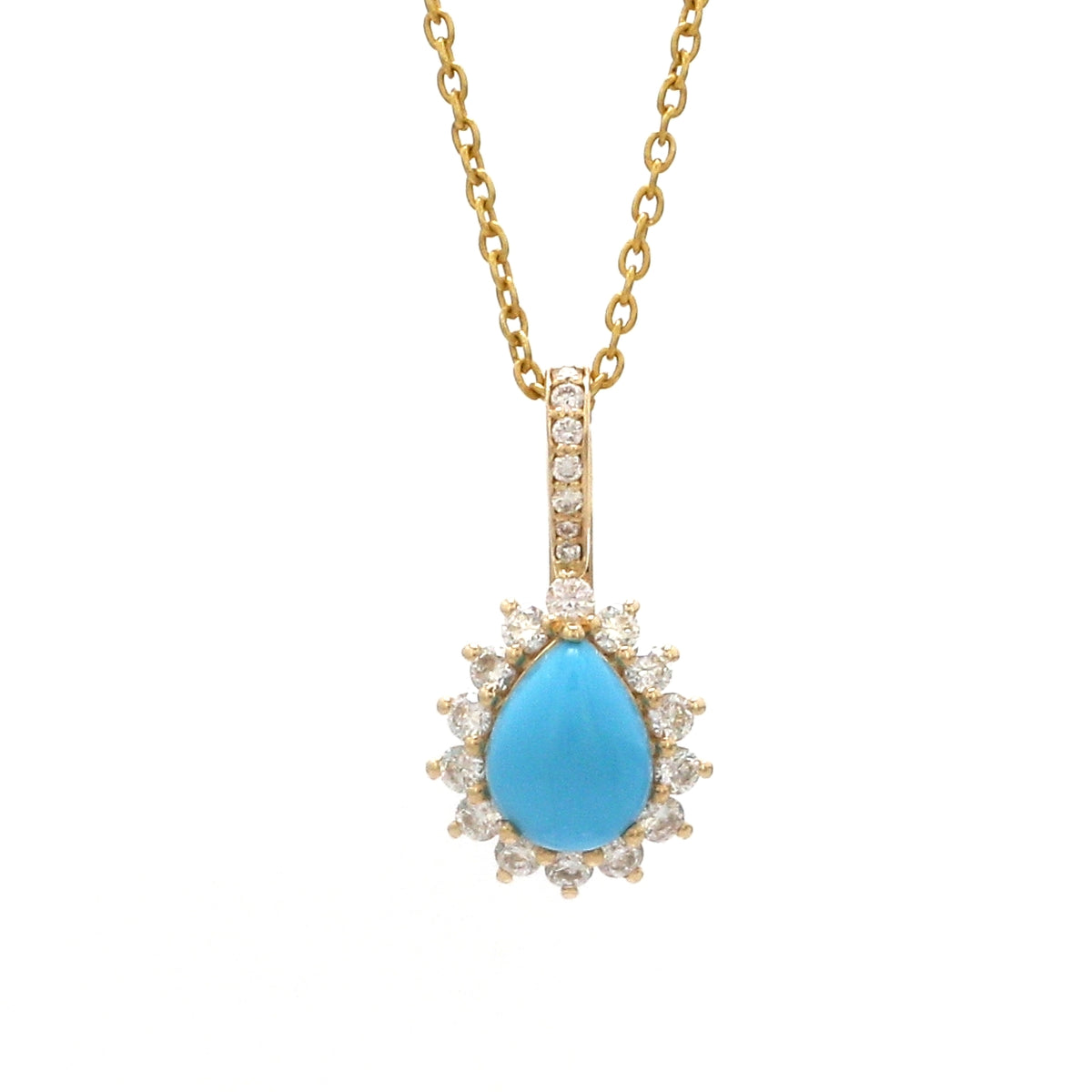 Diamond Turquoise Pendant