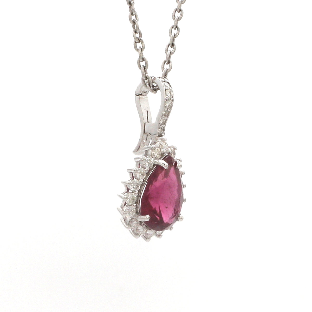 Diamond Rubillite Pendant