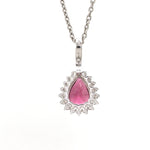 Diamond Rubillite Pendant