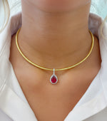 Diamond Rubillite Pendant