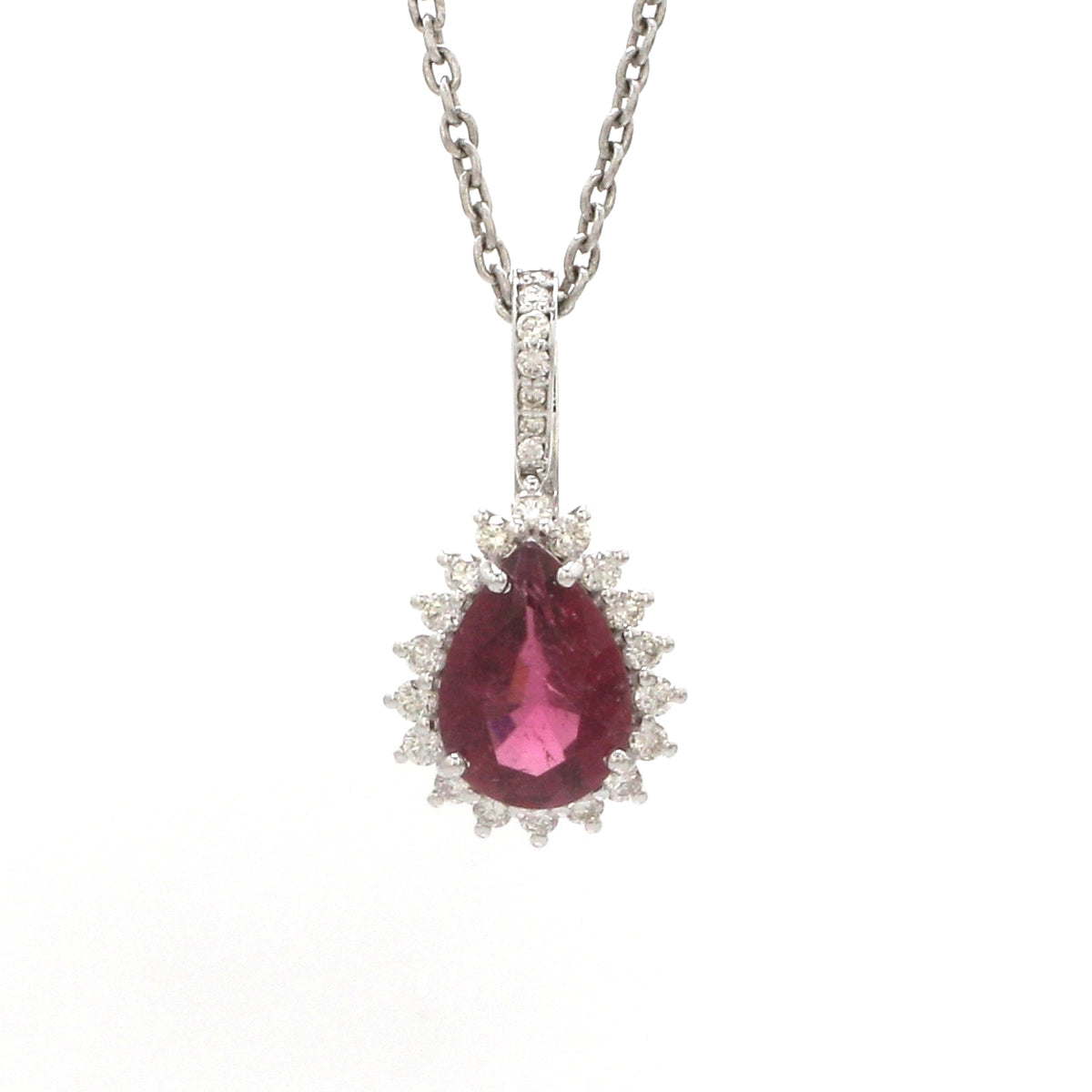 Diamond Rubillite Pendant