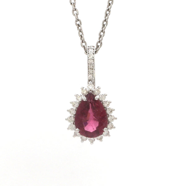 Diamond Rubillite Pendant
