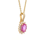 Diamond Pink Sapphire Pendant