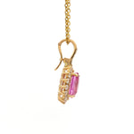 Diamond Pink Sapphire Pendant