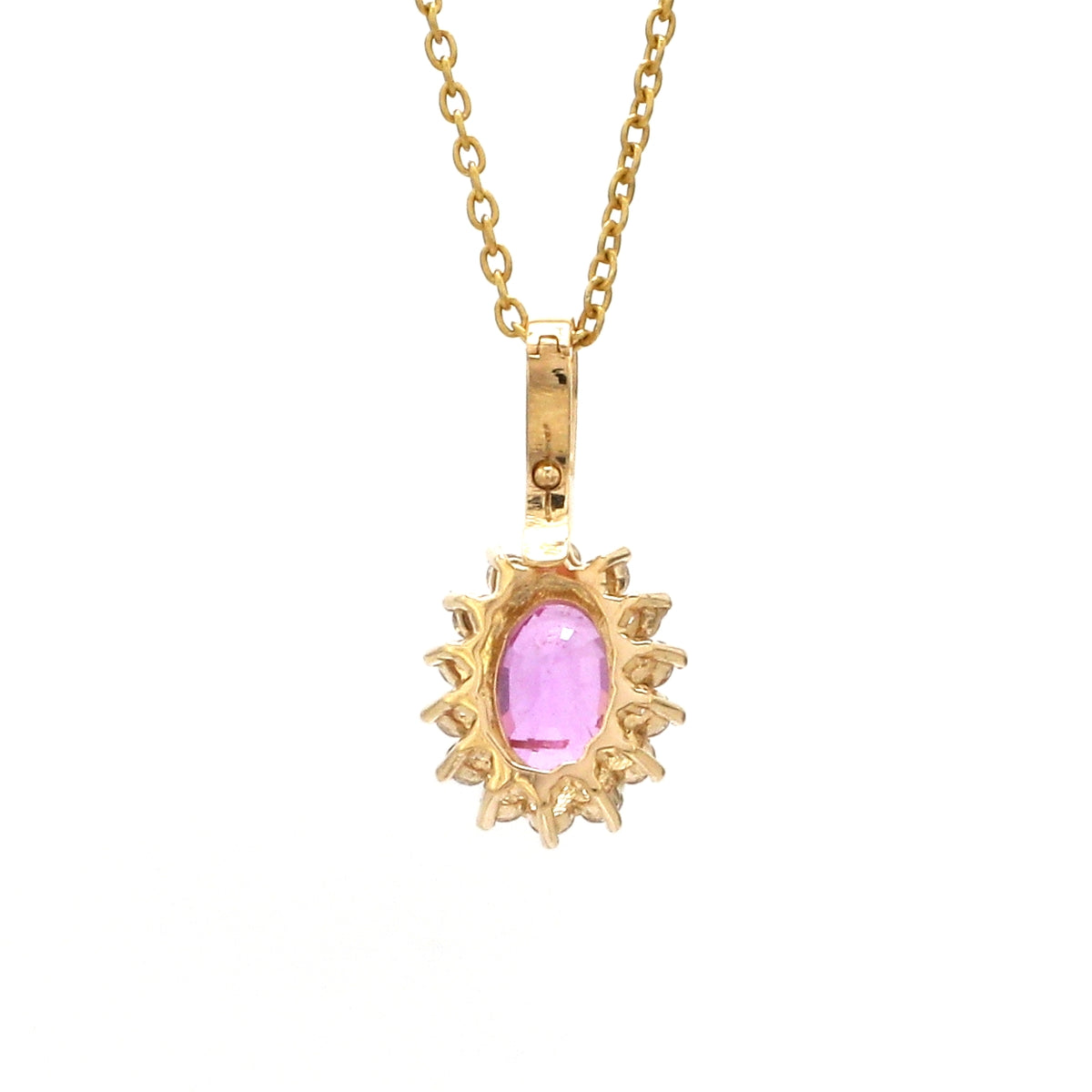 Diamond Pink Sapphire Pendant