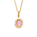 Diamond Pink Sapphire Pendant