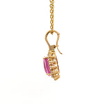 Diamond Pink Sapphire Pendant