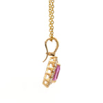 Diamond Pink Sapphire Pendant