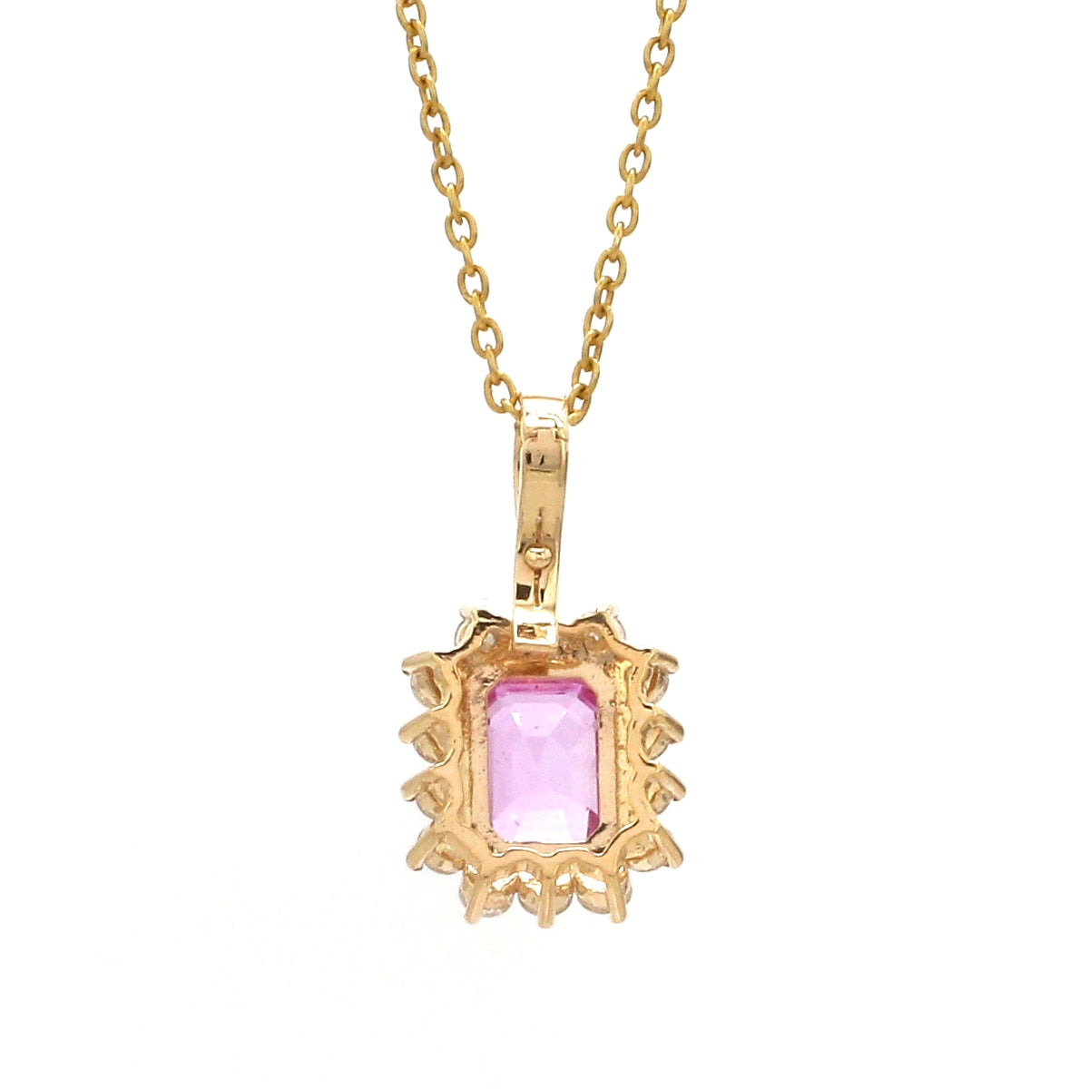 Diamond Pink Sapphire Pendant