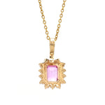 Diamond Pink Sapphire Pendant