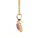 Diamond Pink Sapphire Pendant
