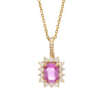 Diamond Pink Sapphire Pendant