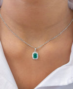 Emerald Diamond Pendant