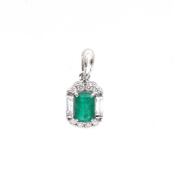 Emerald Diamond Pendant
