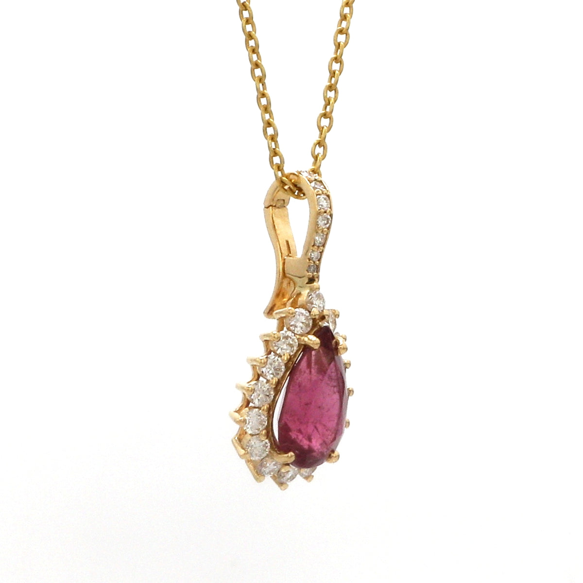 Diamond Tourmaline Mix Pendant
