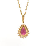 Diamond Tourmaline Mix Pendant
