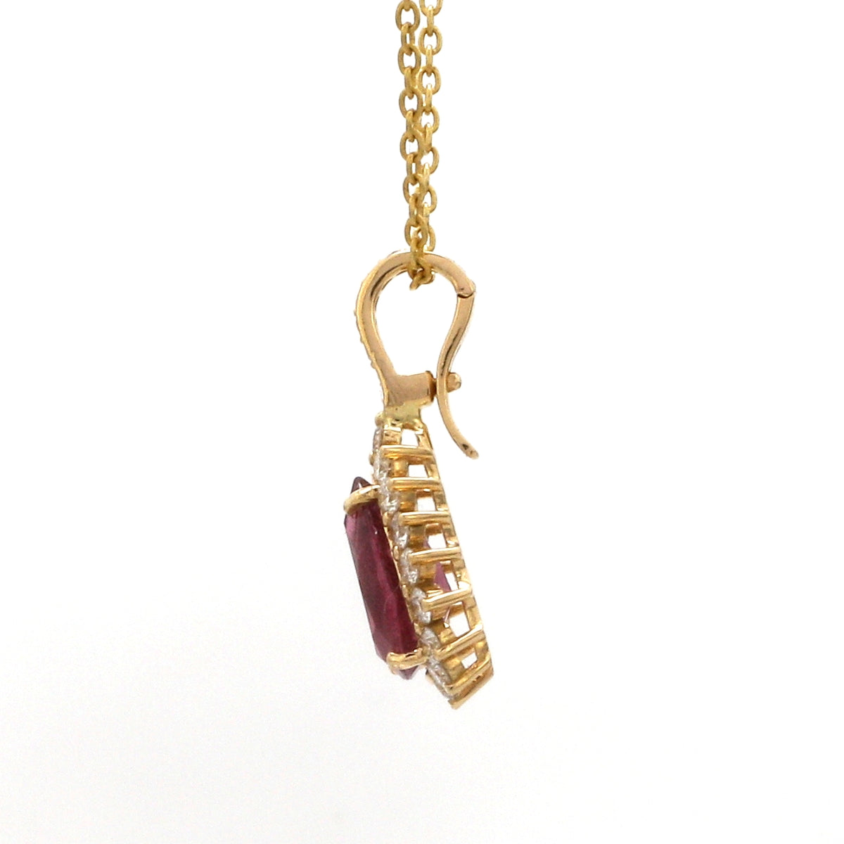 Diamond Tourmaline Mix Pendant