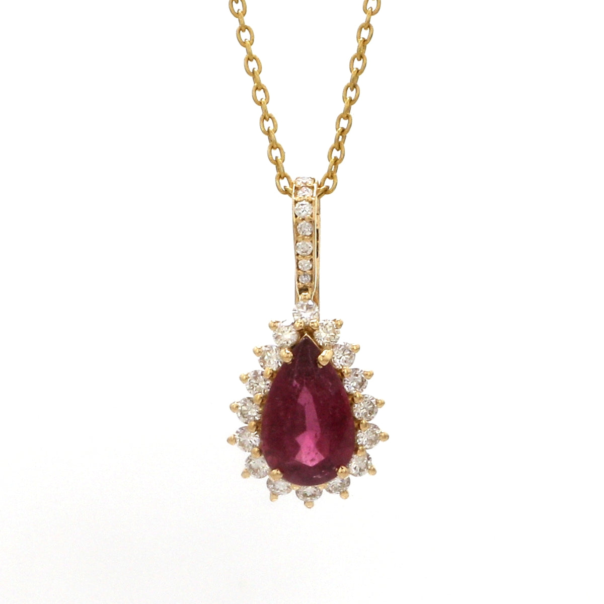 Diamond Tourmaline Mix Pendant