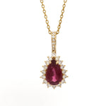 Diamond Tourmaline Mix Pendant