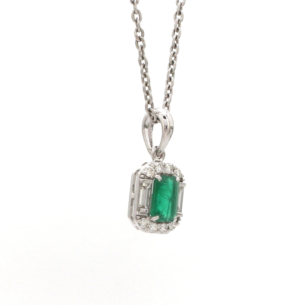 Diamond Emerald Pendant