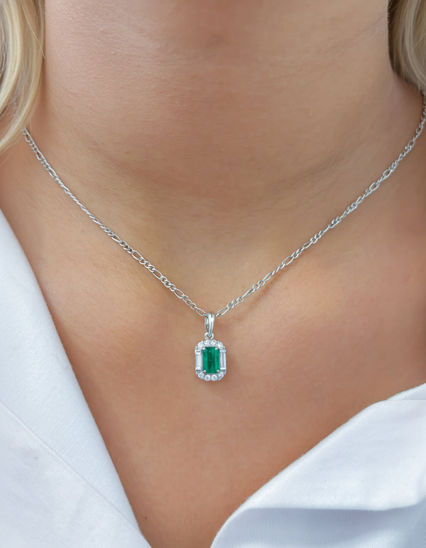 Diamond Emerald Pendant