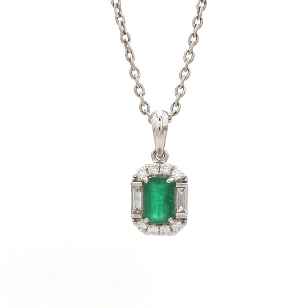Diamond Emerald Pendant