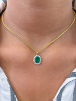 Emerald Diamond Pendant