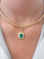 Emerald Diamond Pendant