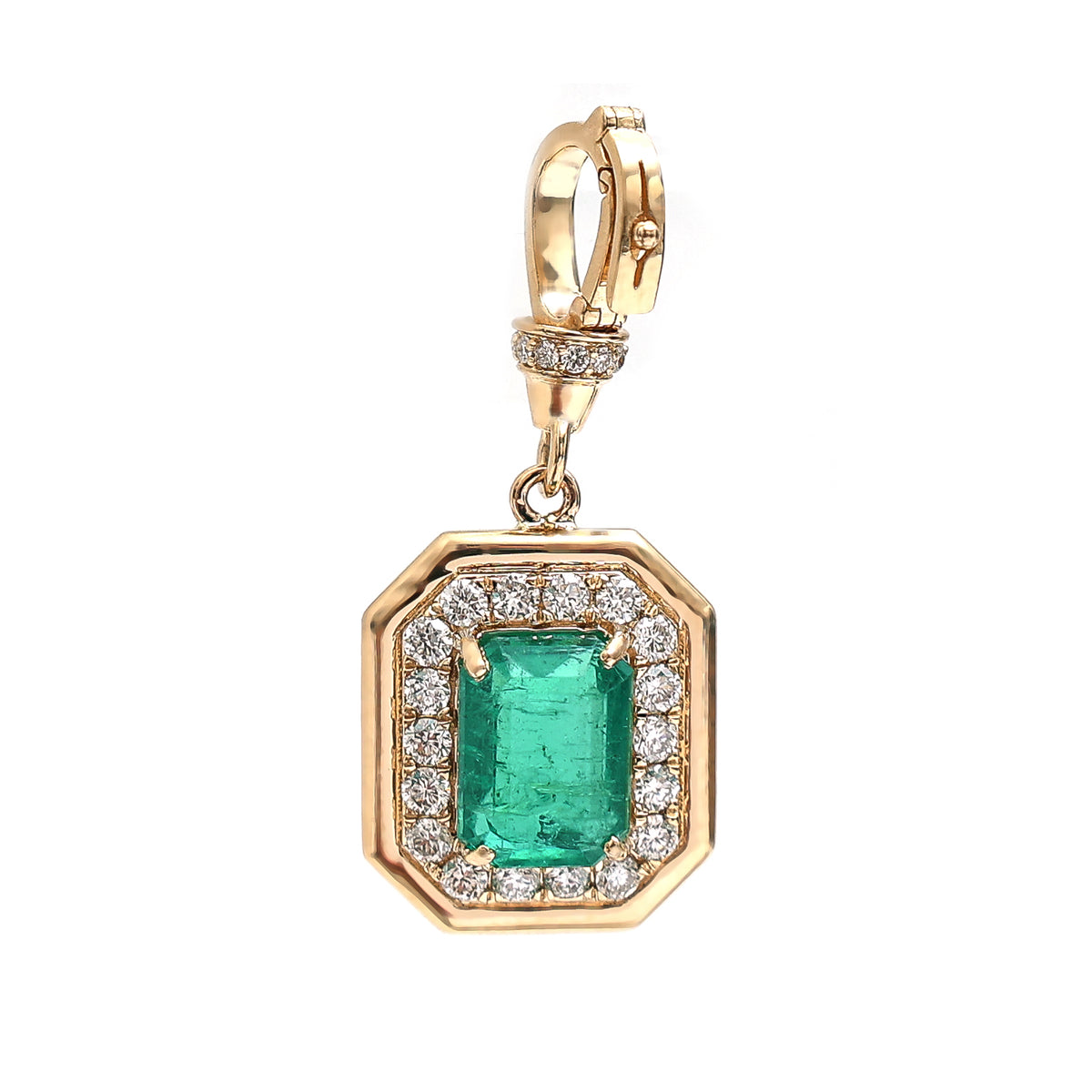 Emerald Diamond Pendant