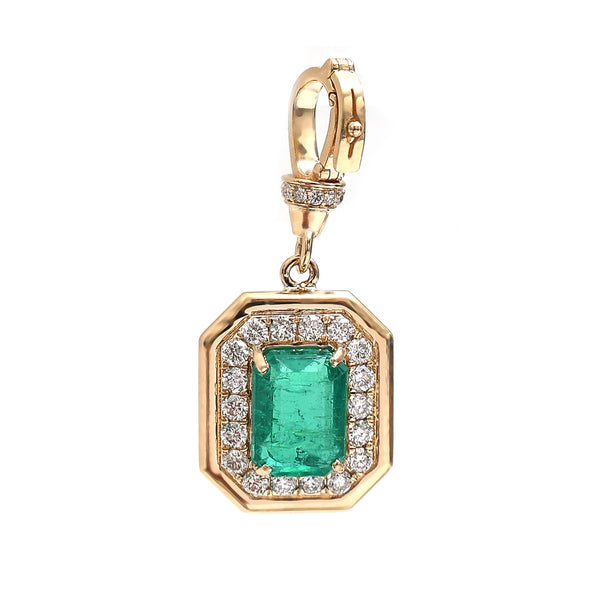 Emerald Diamond Pendant