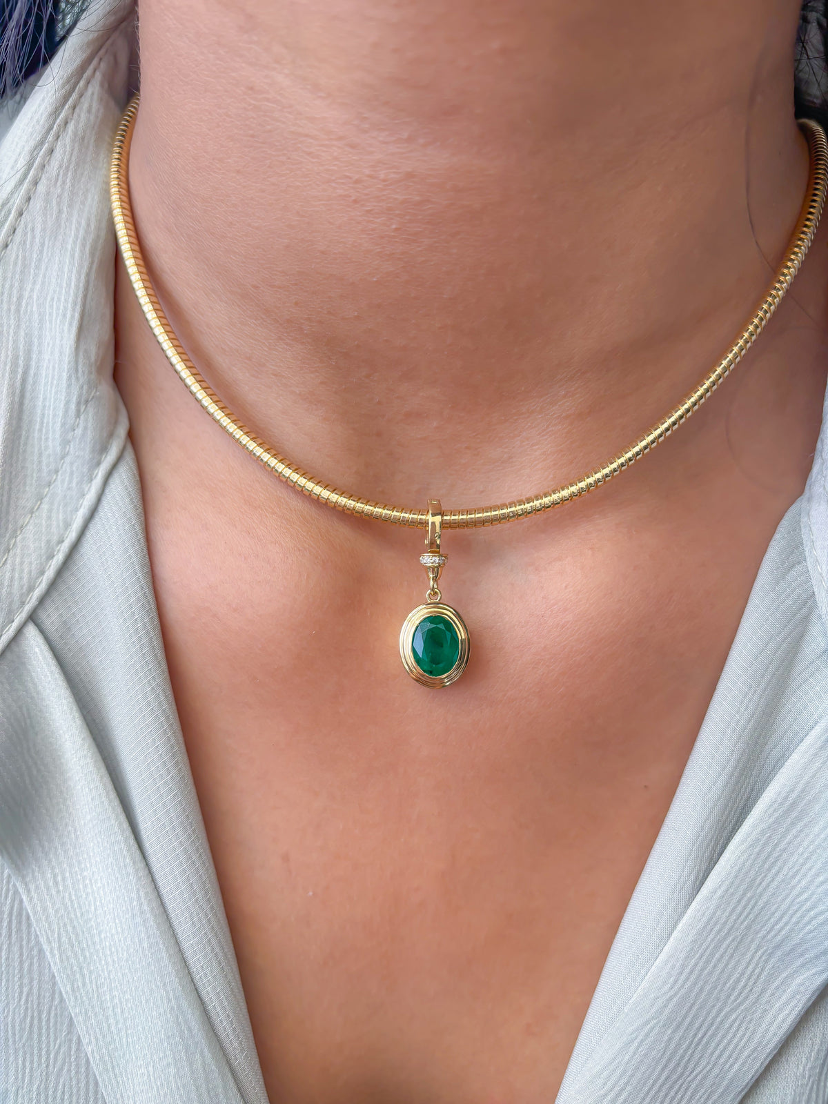 Diamond Emerald Pendant
