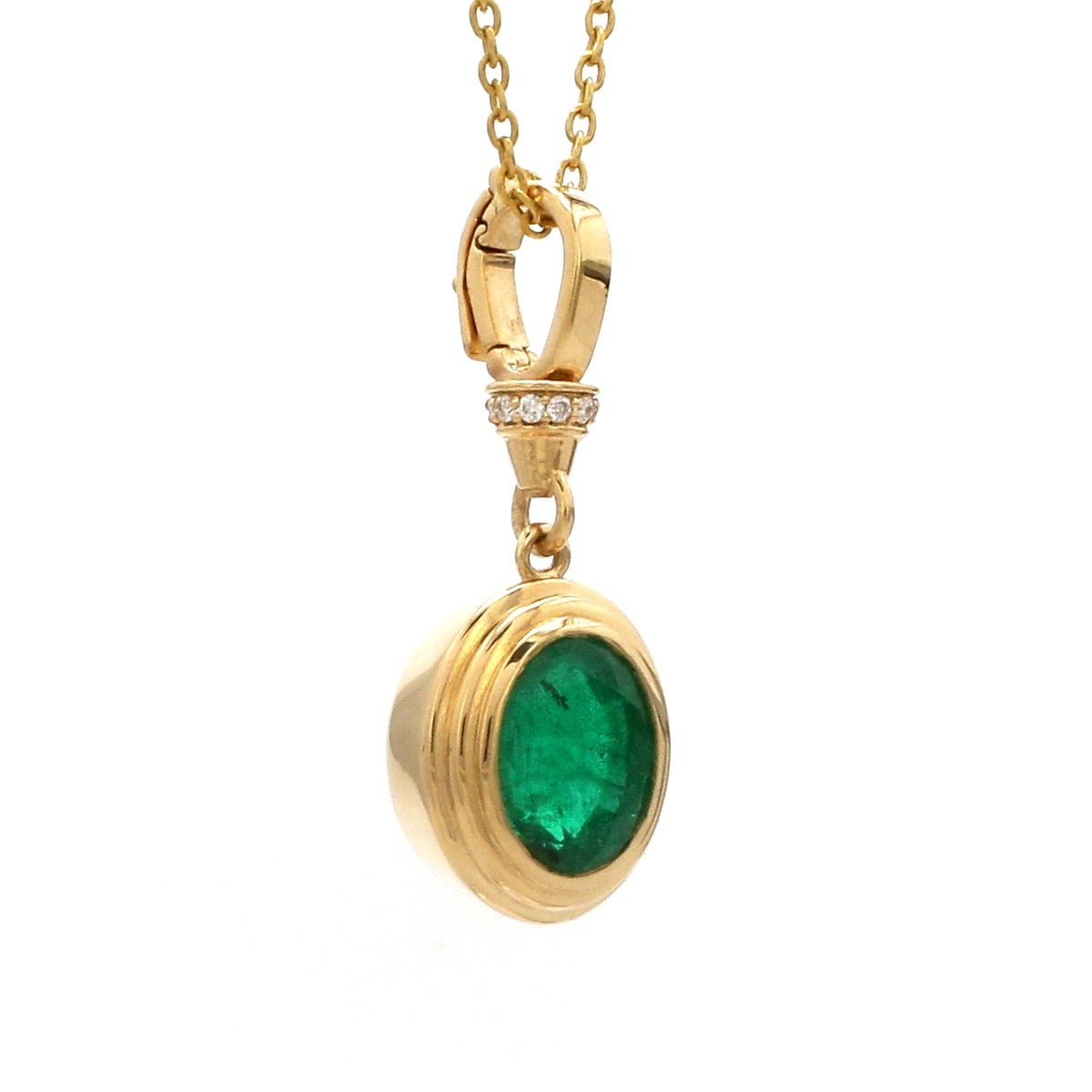 Diamond Emerald Pendant