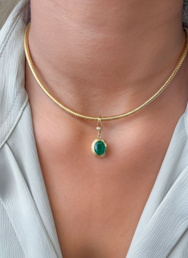 Diamond Emerald Pendant
