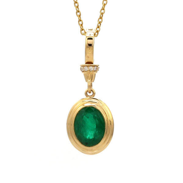 Diamond Emerald Pendant