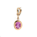 Pink Sapphire Diamond Pendant