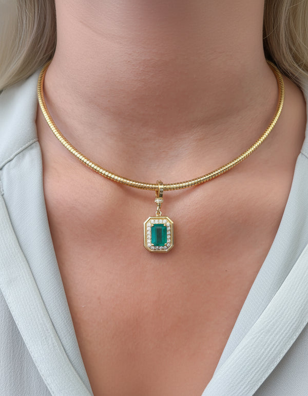 Diamond Emerald Pendant