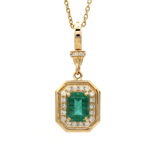 Diamond Emerald Pendant