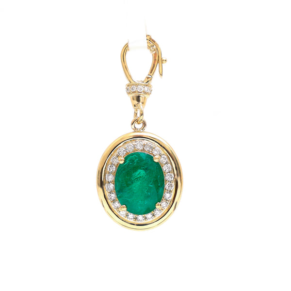 Emerald Diamond Pendant