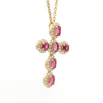 Diamond Rubillite Pendant