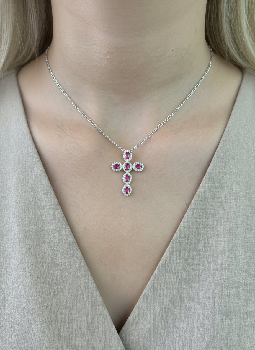 Diamond Rubillite Pendant