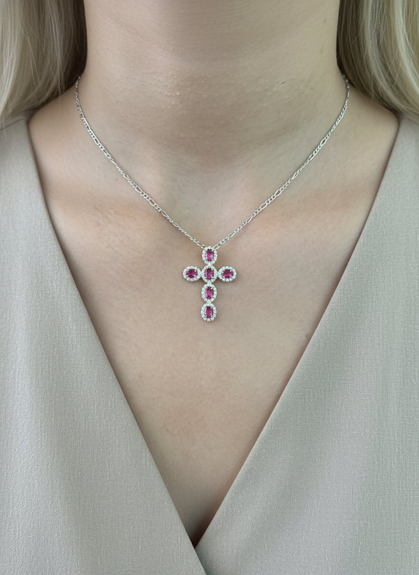 Diamond Rubillite Pendant