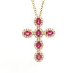 Diamond Rubillite Pendant